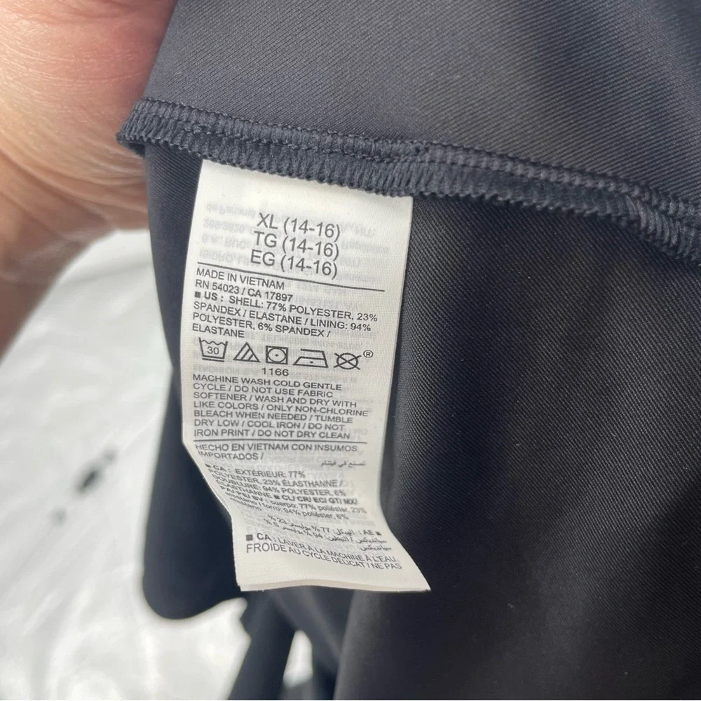 NWT OLD NAVY ACTIVE POWERSOFT‎ BLACK TENNIS DRESS SZ XL 14/16 Go Dry